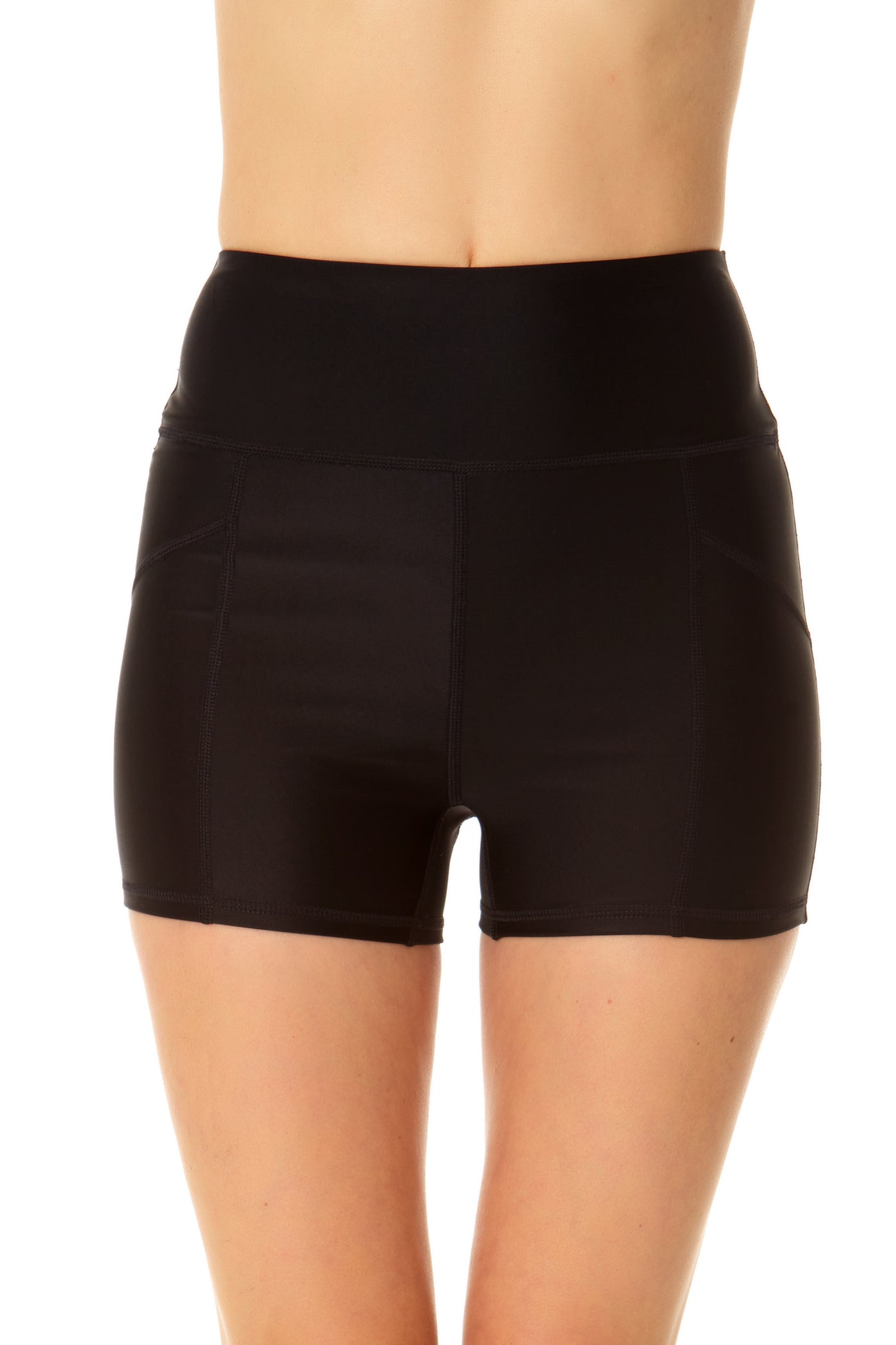 UPF 50+ High Waisted Swim Shorts & Tummy Control Swim Bottoms